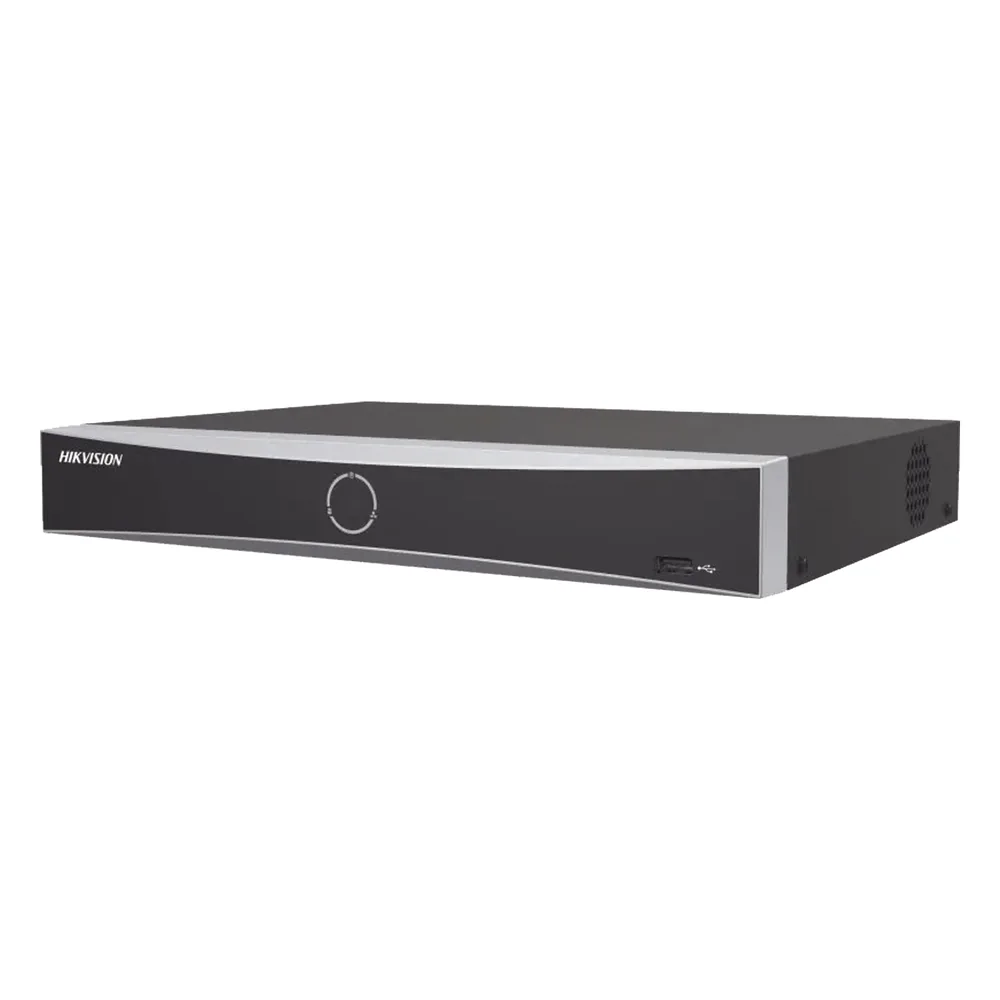 NVR 12 Megapixel (4K) / 16 canales IP / AcuSense (Evita Falsas Alarmas) / Reconocimiento Facial / 1 Bahía de Disco Duro / HDMI en 4K / Sin Puertos PoE+