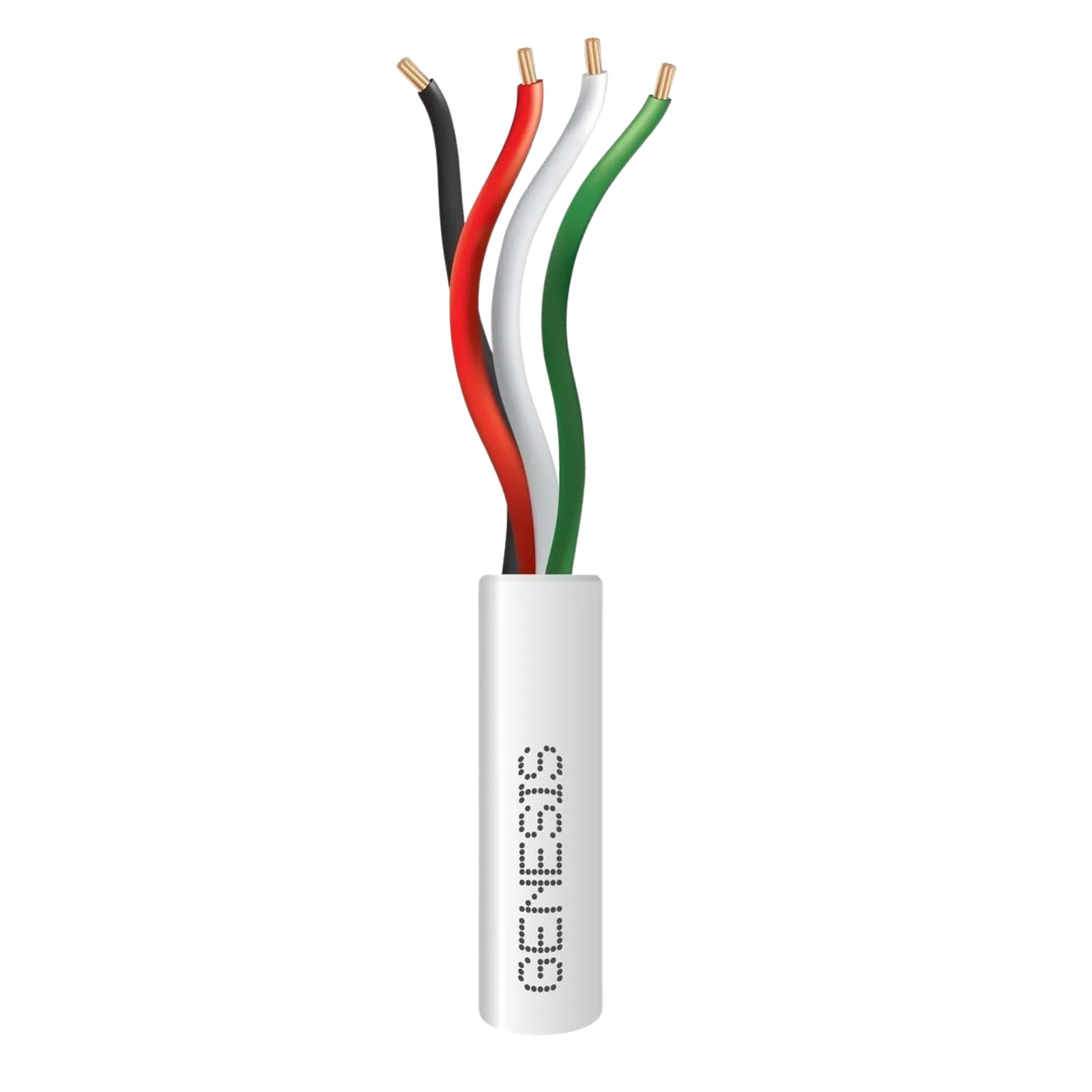 Bobina de 305 m (1000 ft) / Cable para Alarma 4x22 AWG / Riser / Blanco