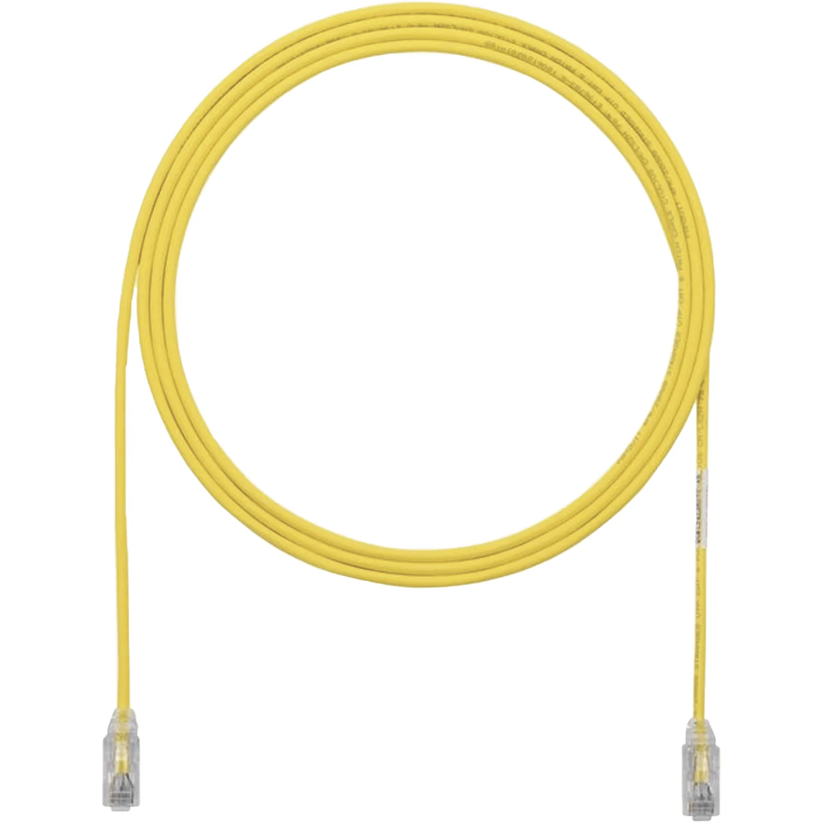 Cable de Parcheo UTP Cat6A, CM/LSZH, Diámetro Reducido (28AWG), Color Amarillo, 10 Metros (32.81 Pies)