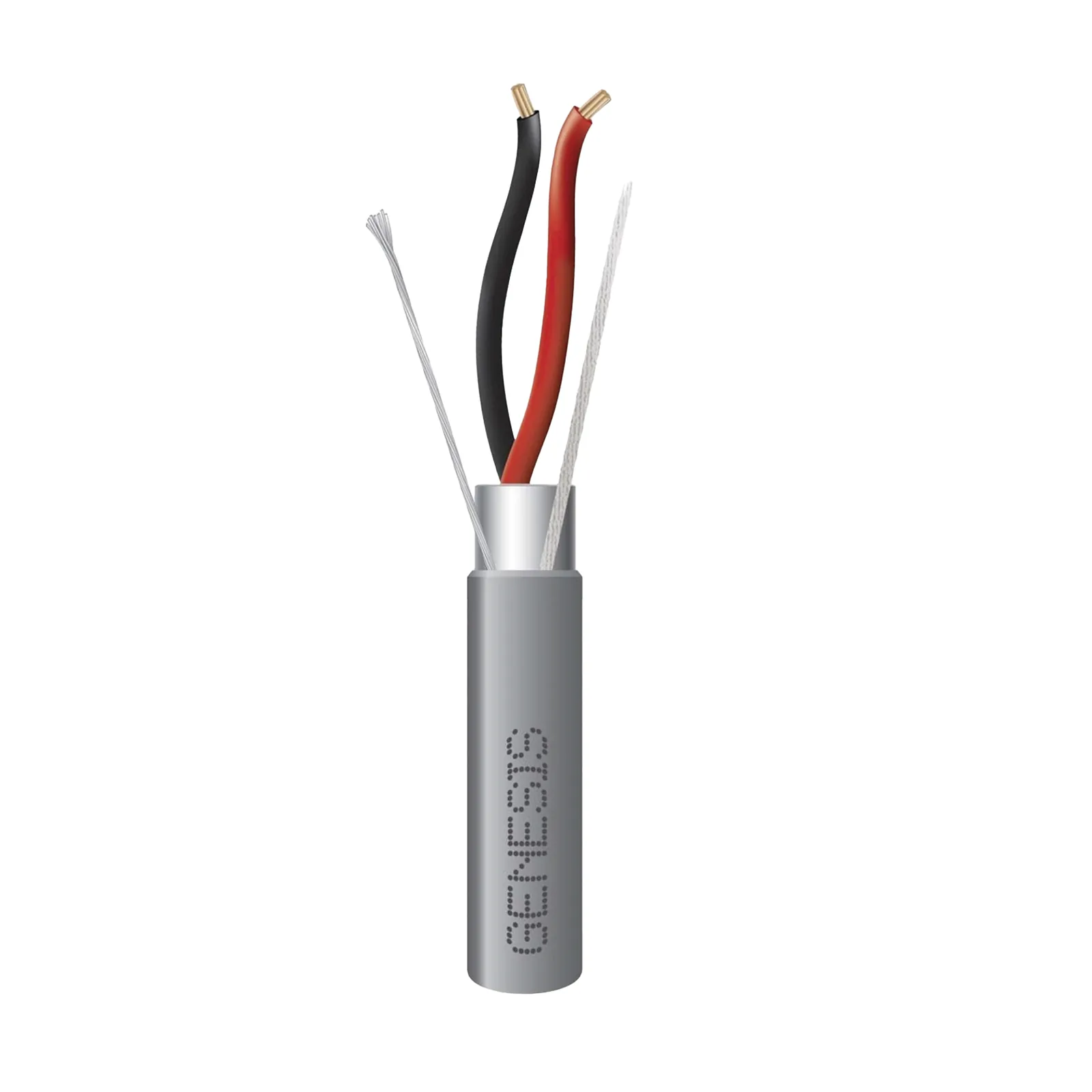 Bobina de 305 m (1000 ft) / Cable para Alarma 2x16 AWG / Blindado / Riser / Gris