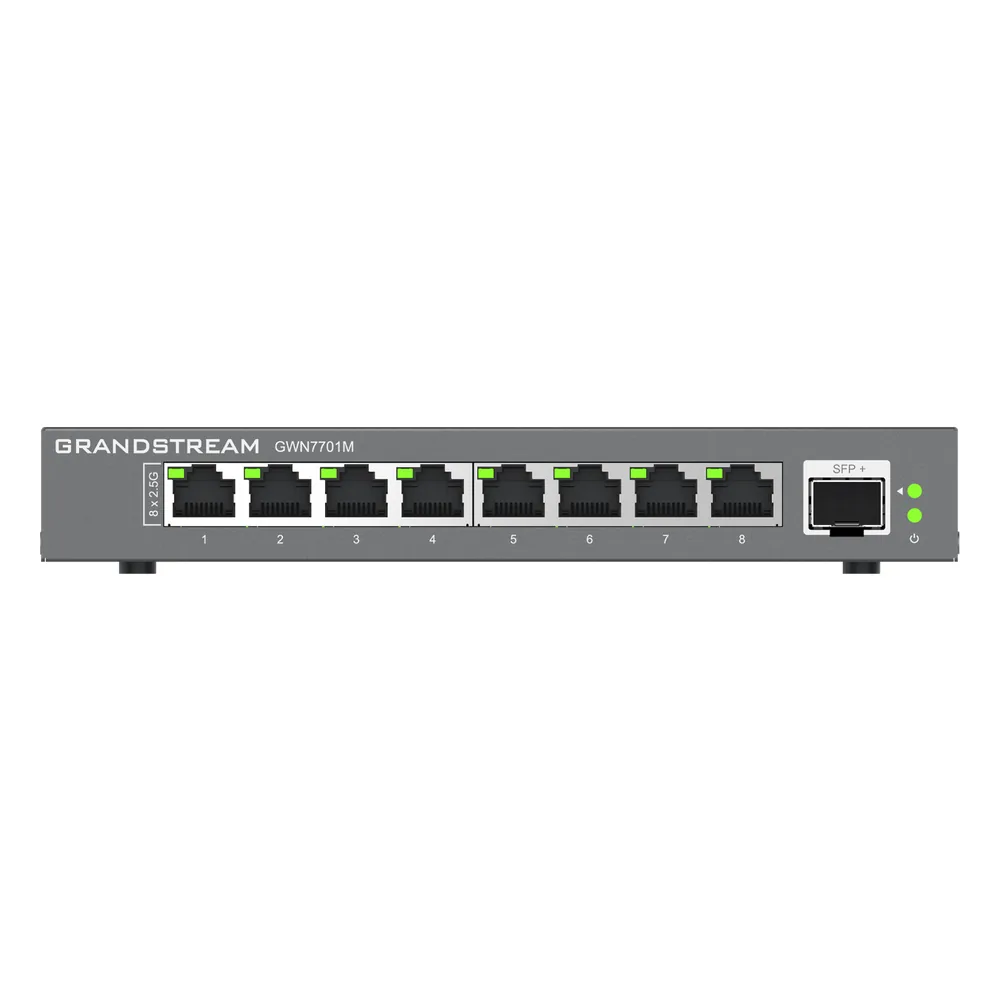 Switches de red Multi-Gigabit de 2.5G No Administrable / 8 Puertos RJ45 de 100/1000/2500Mbps / 1 puerto de fibra SFP+