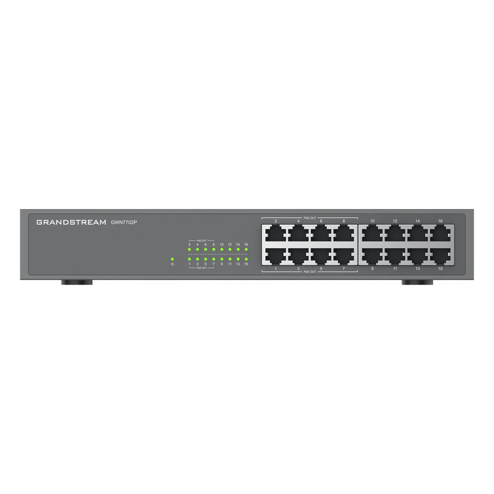 Switch PoE+ 16 Puertos Gigabit No Administrable / 8 puertos 10/100/1000 Mbps / 8 puertos PoE+ / hasta 145W