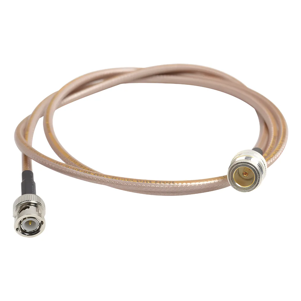 Jumper Fabricado con Cable LP-142 Conectores BNC/N Hembra de 110 cm (43.31 Pulgadas).