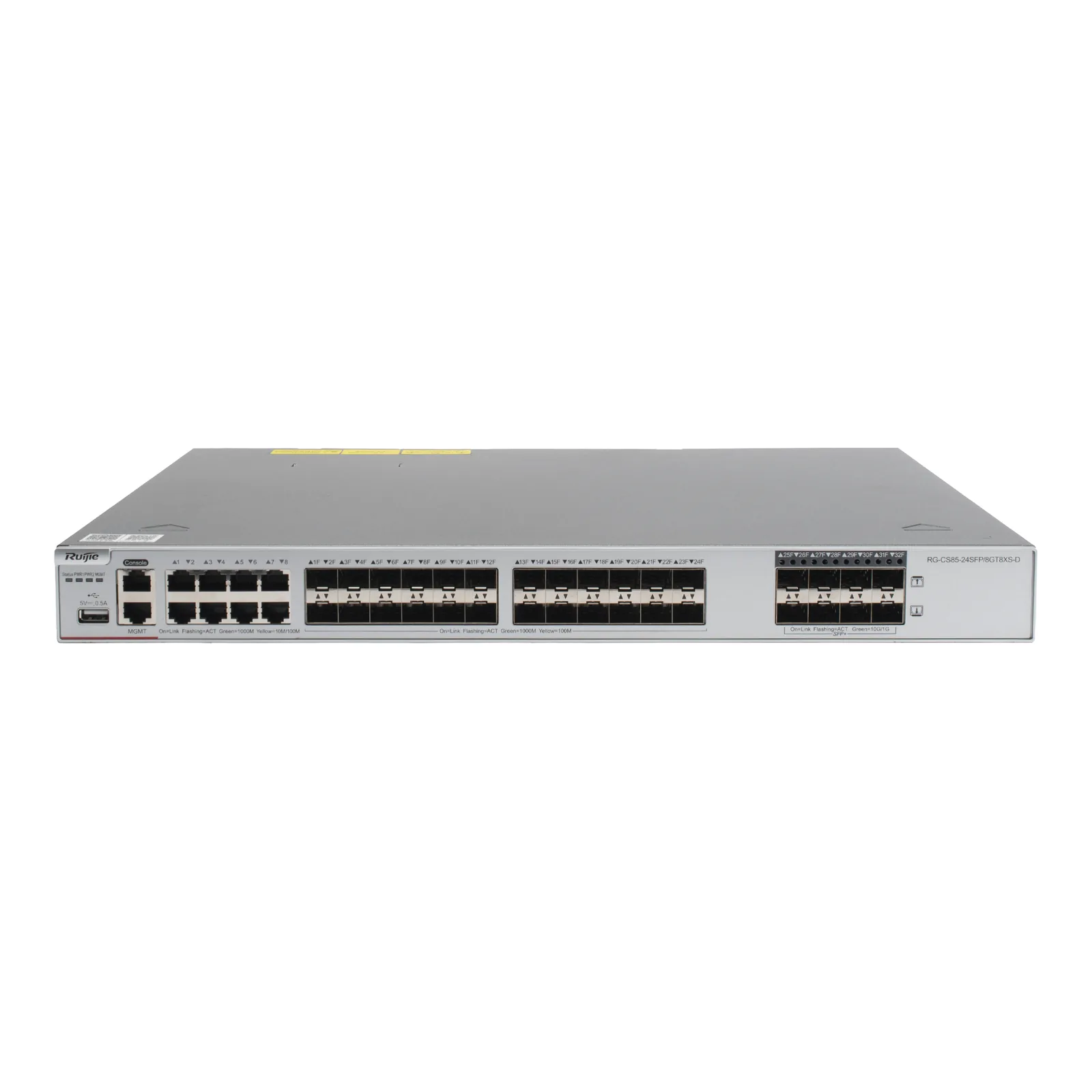Switch Core Administrable Capa 3 con 8 puertos Gigabit, 24 SFP y 8 SFP+ Combo para fibra 10Gb, gestión gratuita desde la nube.