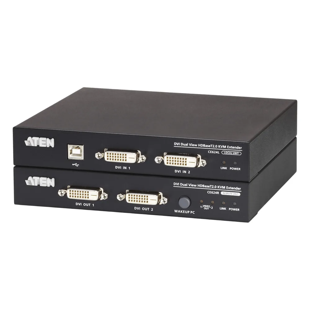 Extensor KVM | HDBaseT™ | 2.0 DVI dual display USB | 1920 x 1200 a 100m