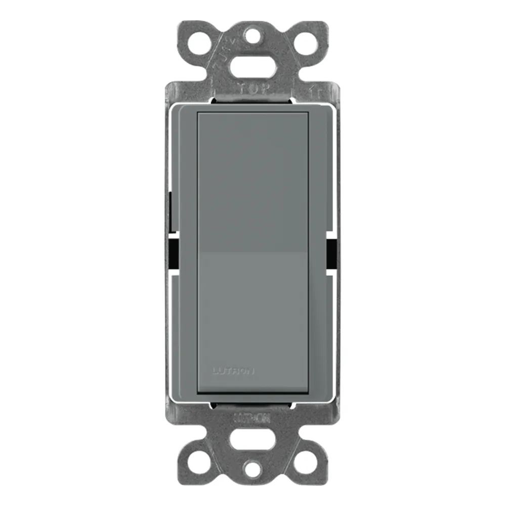 Interruptor de pared Claro de 3 vías para iluminación y motores, 15 A a 120/277 V, color gris