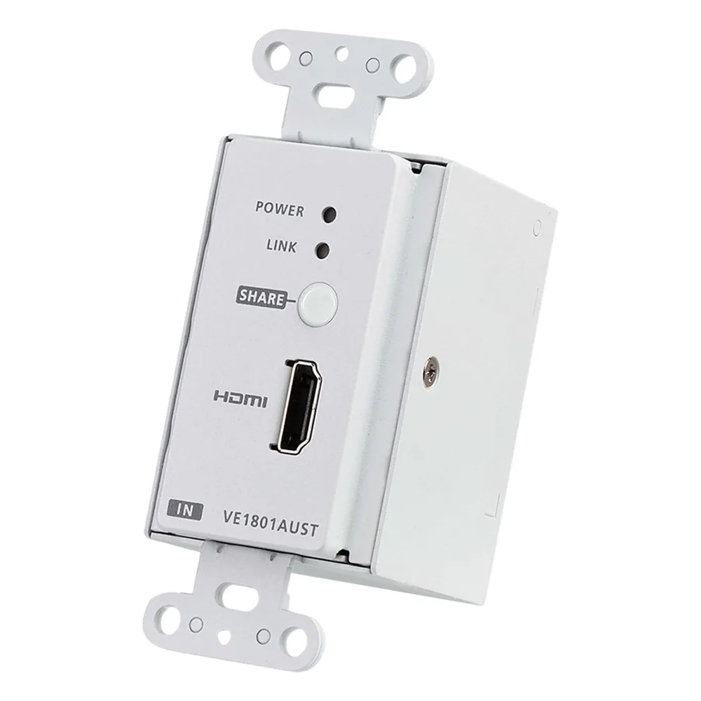 Transmisor HDMI | 4K a 40 metros | HDBaseT-Lite con placa de pared estadounidense/PoH
