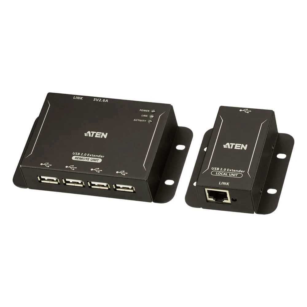 Extensor USB 2.0 |Cat 5| Hub de 4 puertos | hasta 50 metros