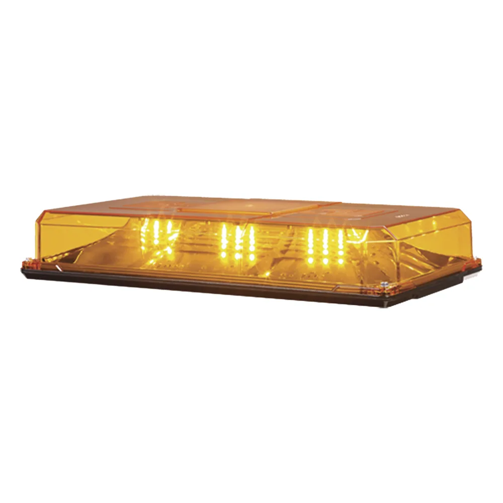 Mini barra de luces, 24 LED, 10 pulgadas, Highlighter LED, Ambar, Domo Ambar, Montaje Permanente, Ideal para Seguridad Privada
