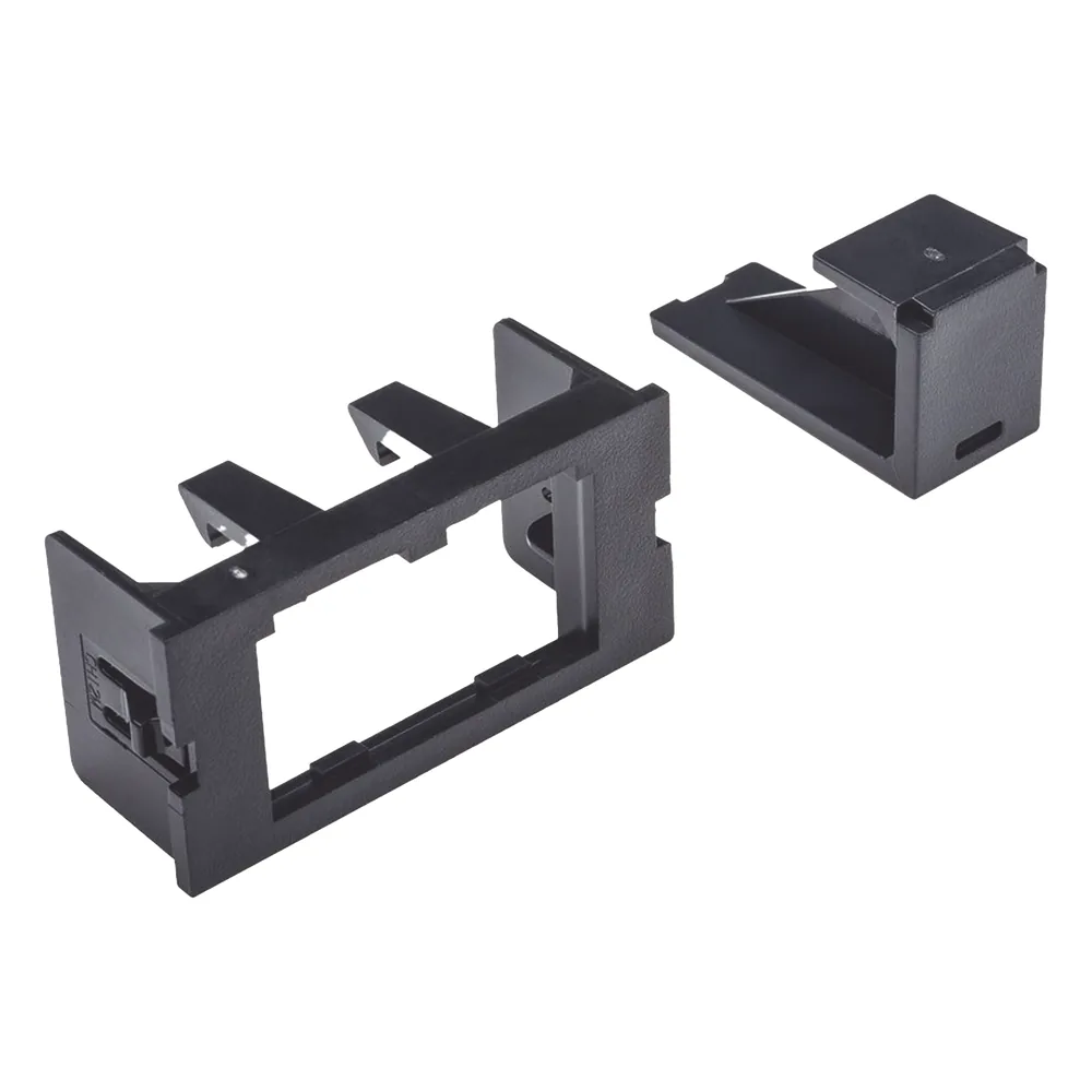 Adaptador de 2 Módulos Mini-Com, Para Marcos Interlink, Color Negro, 1 Pieza