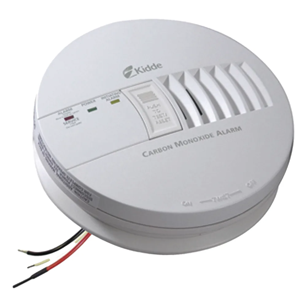 Alarma de monóxido de carbono de 120V CA con respaldo de batería de 9V, interconectable hasta 24 dispositivos Kidde