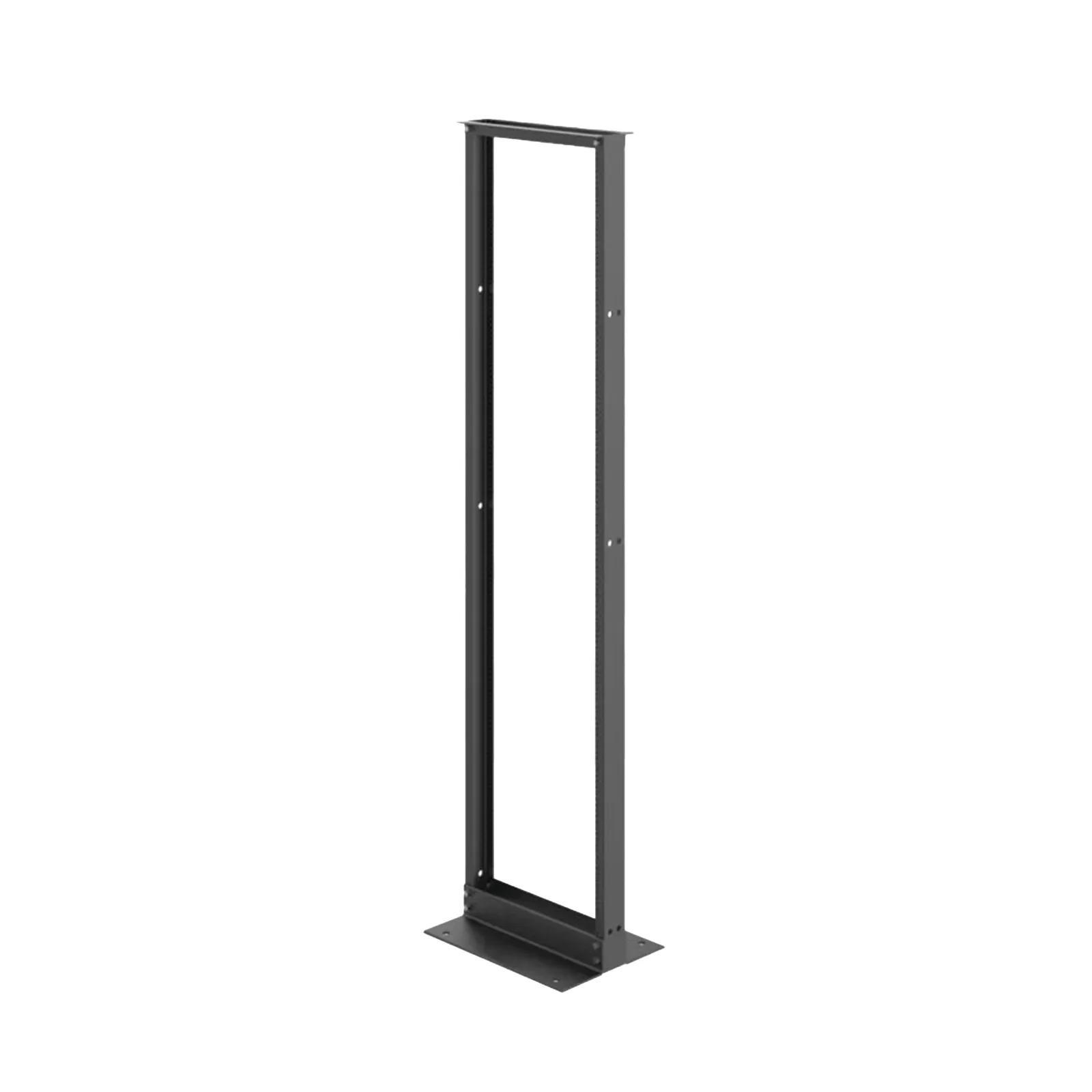 Rack Abierto de 2 Postes Estándar de 19 in / 45U / 2.13 m (7 ft) de Altura / Aluminio 6063-T6 / Rieles Roscados 12-24 UNC / Patrón EIA Universal / Negro RAL 9005