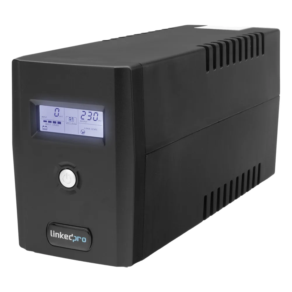UPS 800VA/480 W Pantalla LCD / Línea Interactiva 120Vca / 6 tomas 5-15R (4 Respaldadas) / Regulación de Voltaje / Protección RJ45