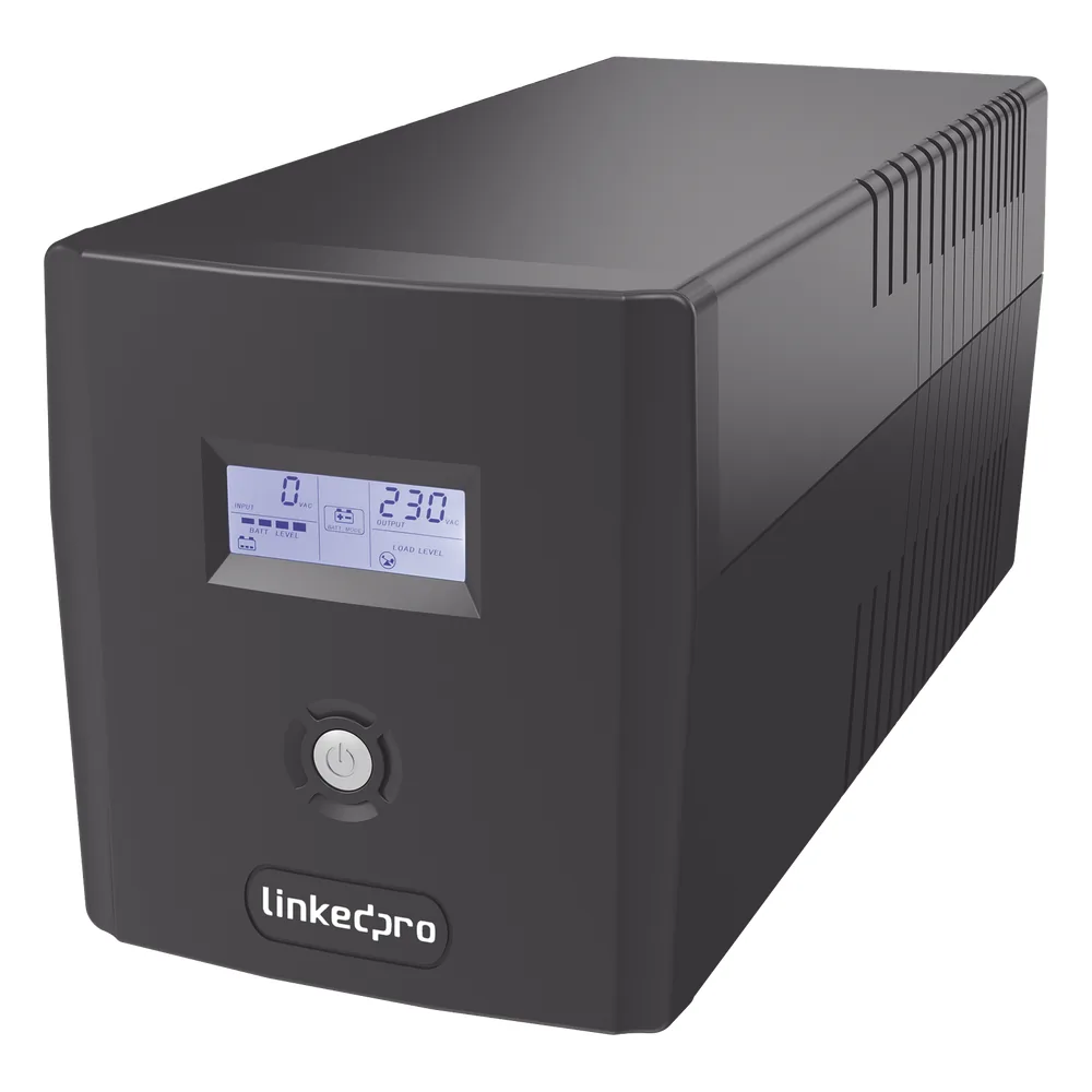 UPS 1000VA/600 W Pantalla LCD / Línea Interactiva 120Vca / 6 tomas 5-15R (4 Respaldadas) / Regulación de Voltaje / Protección RJ45