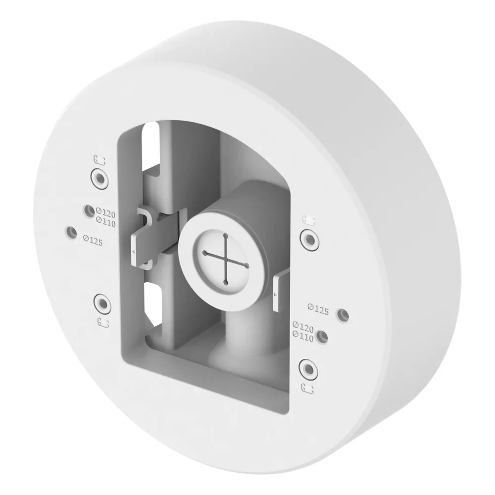 Montaje adaptador para instalacion en poste de camaras Domo y Bala serie X o P marca Hanwha