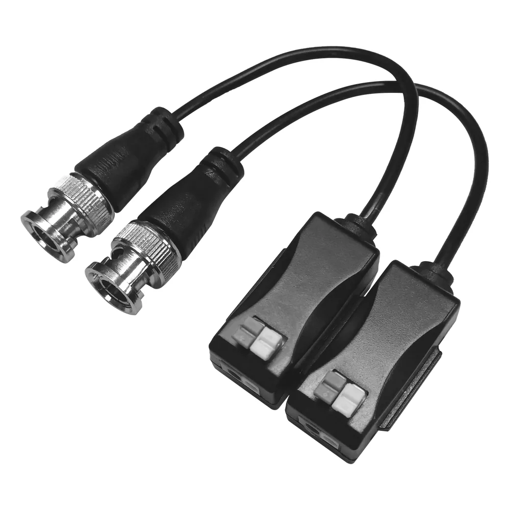 Kit de Transceptores (Baluns) con Terminal PUSH SUPERIOR PIG TAIL en ambos conectores, Resolución 4K , Cable flexible COAXIAL Blindado / COAXITRON / AUDIO POR COAXITRON /Conector 100% COBRE / Calidad PREMIUM