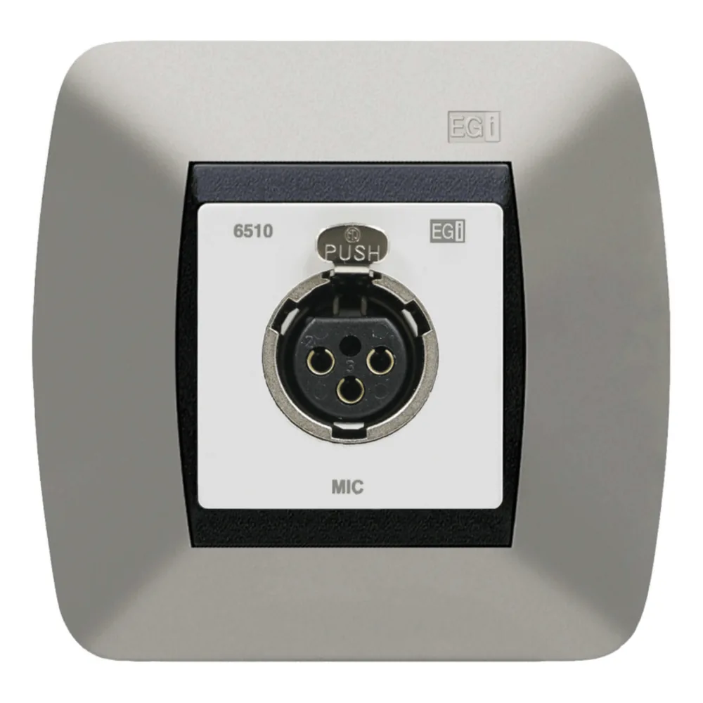 CONEXIÓN CAJA 60 MM. XLR HEMBRA DE PARED. BLANCO.