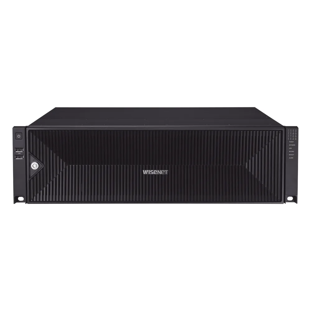 NVR de 64 canales / Hasta 32 MP / H.265 & Wisestream / Procesamiento 400 Mbps / 3 Puertos de Red / Raid 5-6 / 16 bahias para disco duro (no incluidos)