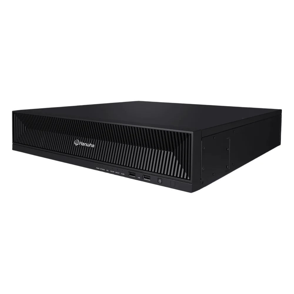 NVR de 16 canales / 32MP / Hasta 8 Discos Duros / Wisenet P2P / H.265 & WiseStream / soporte RAID 5/6