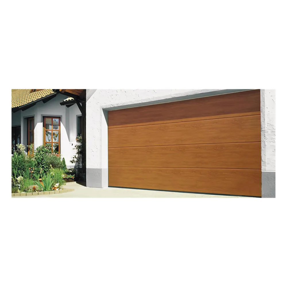 Puerta de Garage D/ Alta calidad / 9x9 pies / AISLADA / Estilo Americana / Imitacion Madera / Golden Oak / Linea Central .