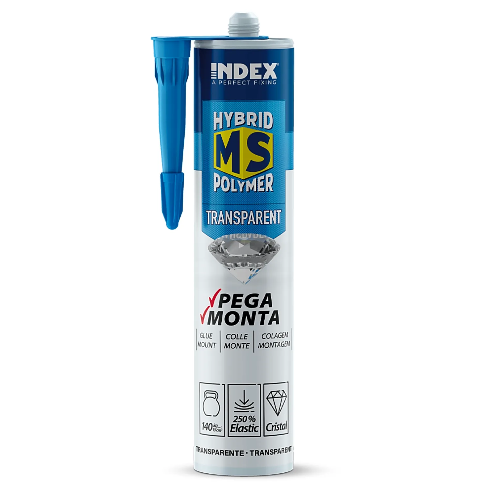 Adhesivo ms transpatente 290ml (transparente) /Adhesión superior en mármol, vidrio, aluminio, PVC y madera.