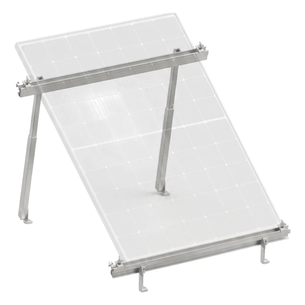 Montaje para Panel Solar, Riel "8" de 1400mm para Módulos con Espesor de 35mm, Velocidad de Viento Máx. 136km/h (20° a 45°)