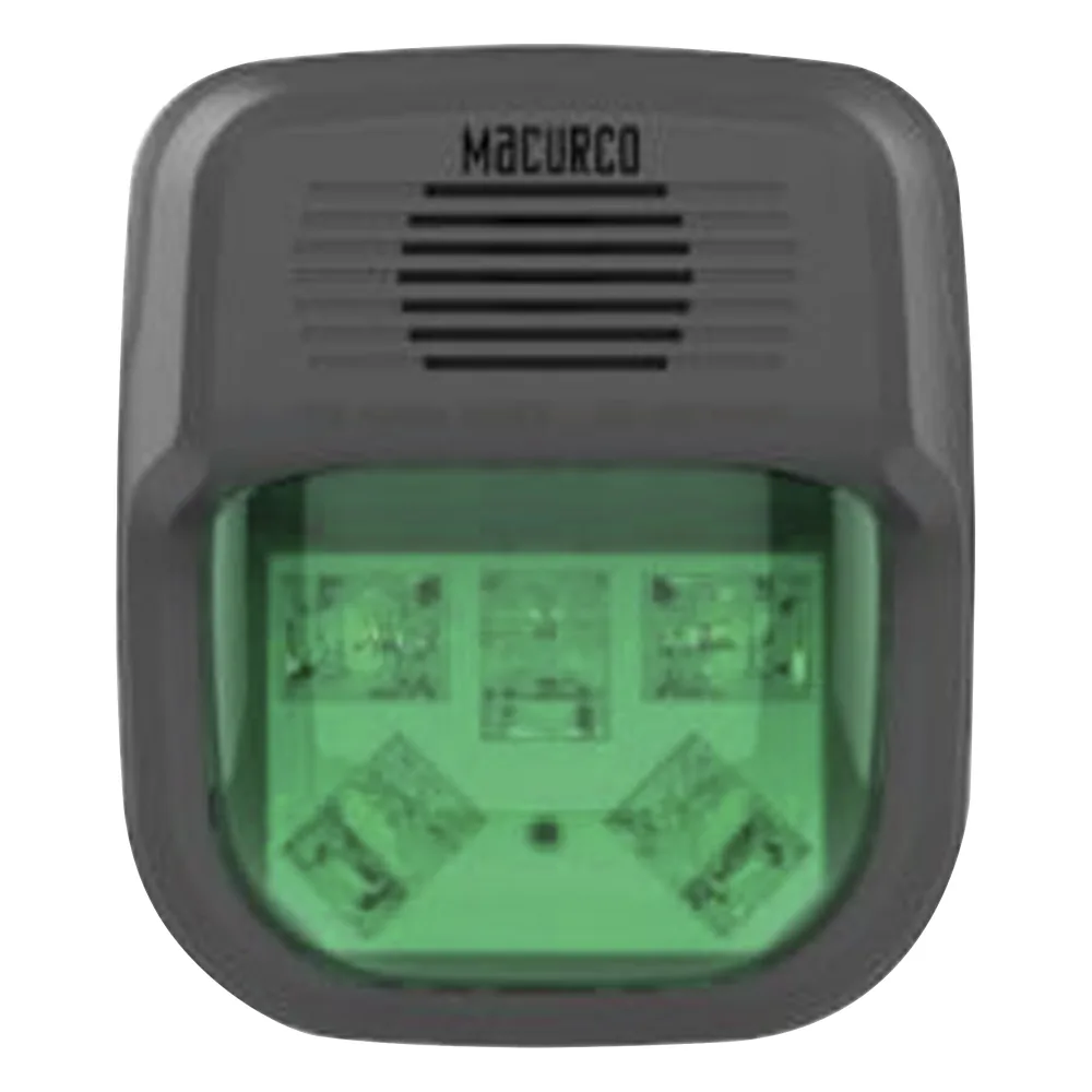 Sirena Estrobo Color Verde Para Paneles y Detectores Macurco