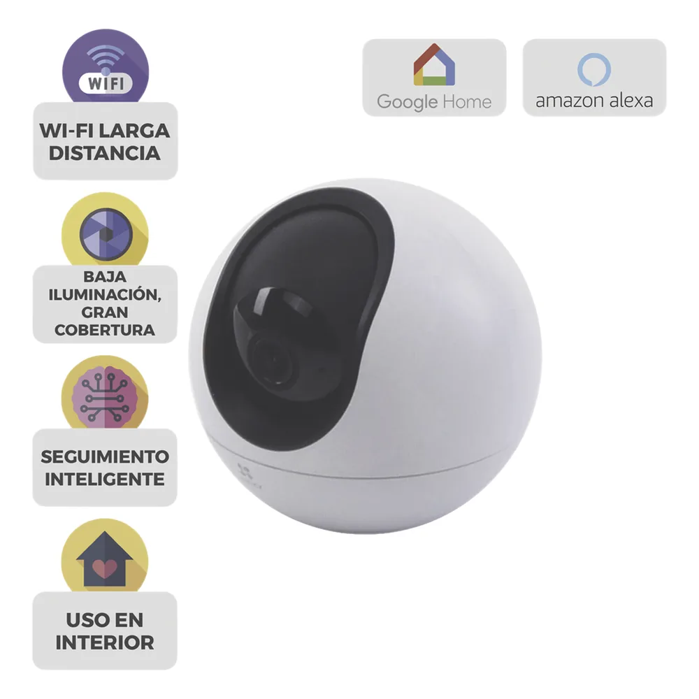 Mini PT IP 3K (5 Megapixel) / Wi-Fi / Detección Humana y Mascotas / Doble Banda 2.4- 5G / Seguimiento Inteligente / Audio de Dos Vías / Micro SD hasta 512GB / Uso Interior