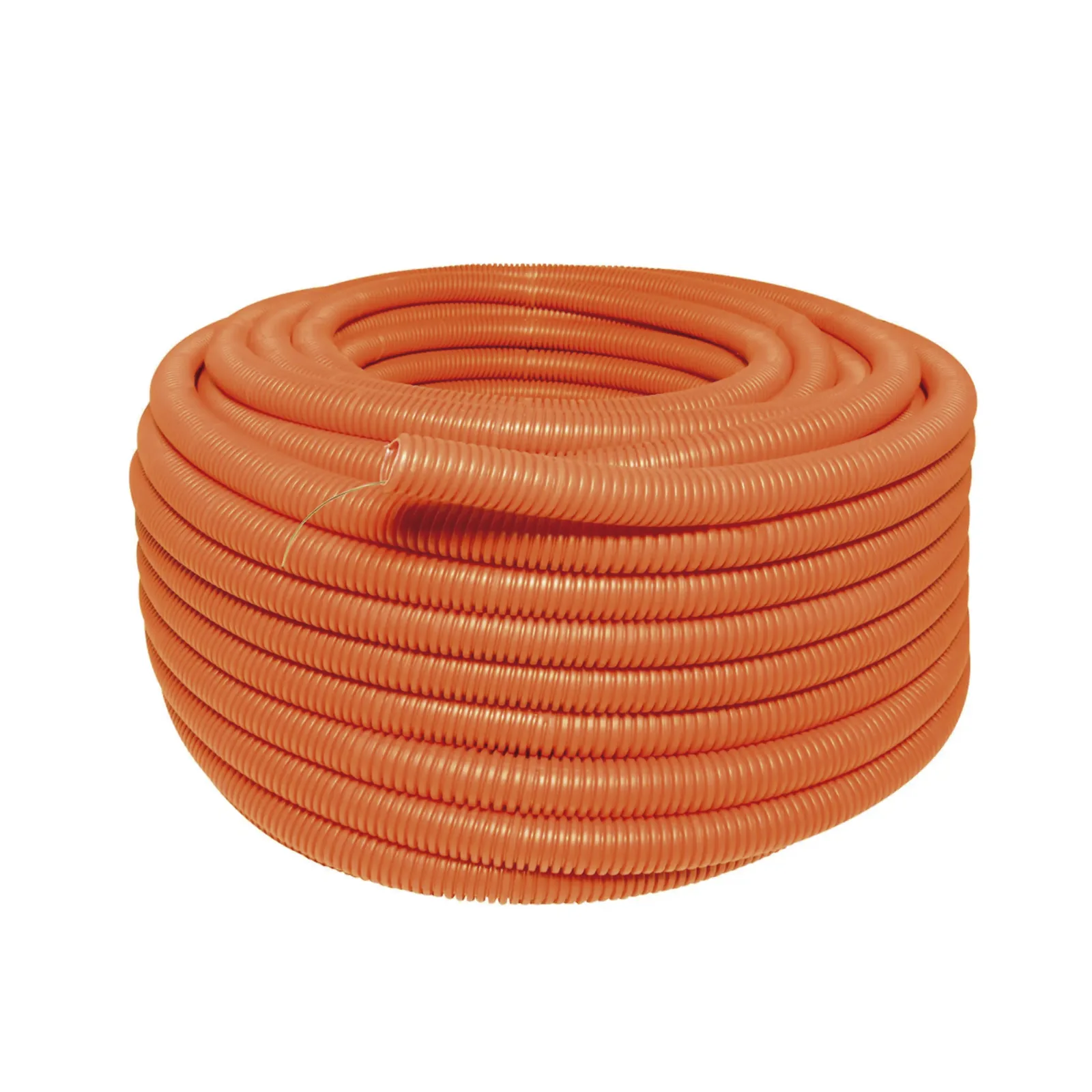 Manguera Poliducto Corrugado 3/4" x 50 m, Con Guía, Polietileno Alta Densidad HDPE, Resistente a Intemperie.