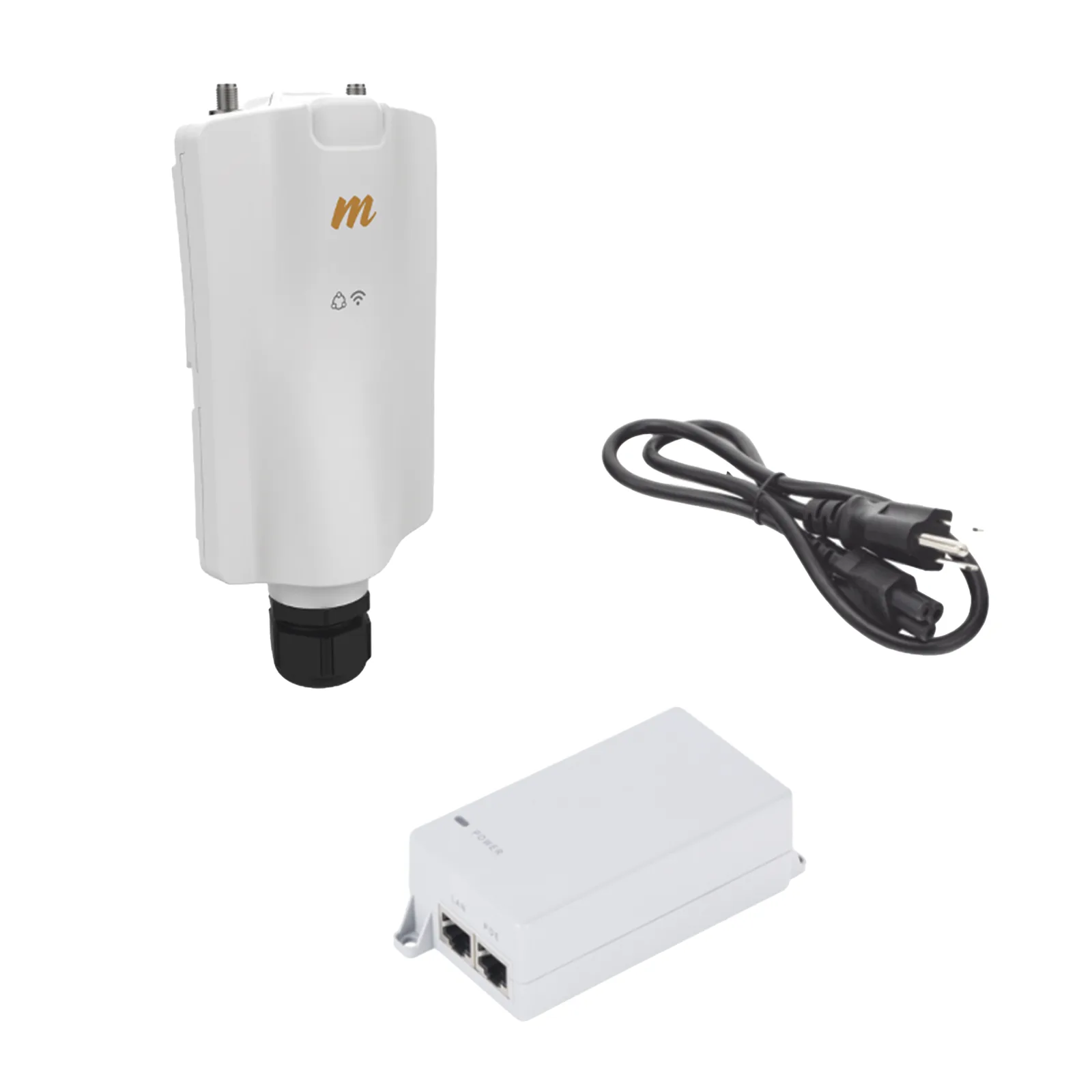 Kit de radio A5x, 700 Mbps, hasta 64 usuarios concurrentes, Monitoreo a travez de la nube, incluye POE24V y cable de alimentación PCC53
