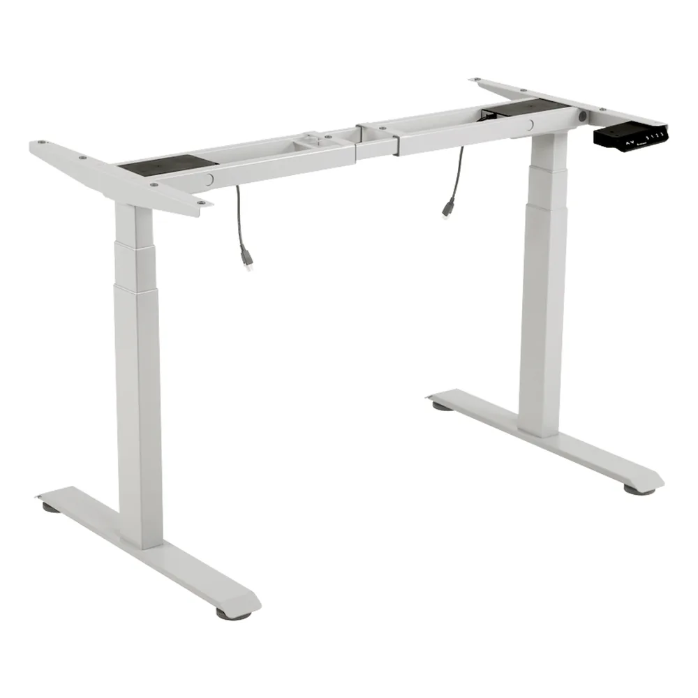 Base de Escritorio Motorizado Profesional / Altura Ajustable 60-125cm / Estructura Estable / Funcionamiento Suave / 3 Preset de Posiciones / Color Blanco / Soporta hasta 100Kg de carga
