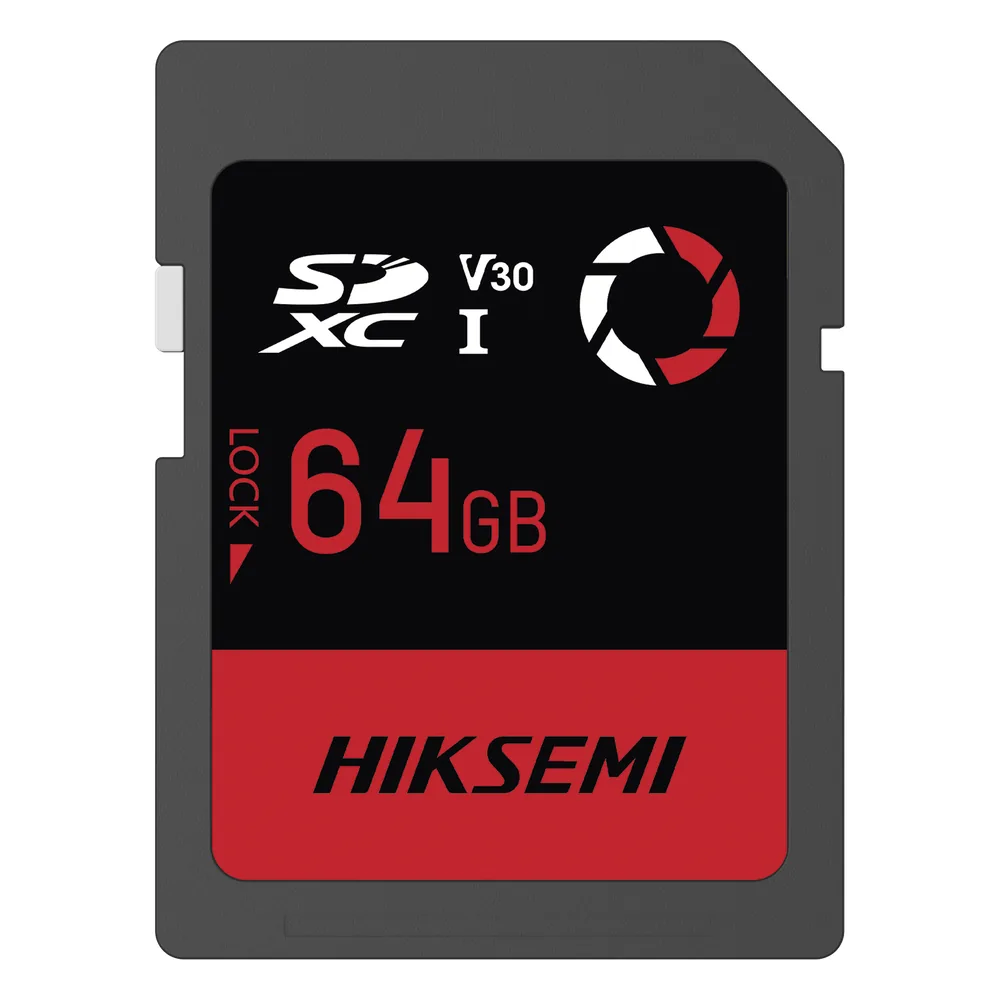 Memoria SD / 64 GB / 180 MB/s Lectura / 150 MB/s Escritura / V30 U3 / Para Drones y Cámaras de Acción / HIKSEMI CAPTURE E30