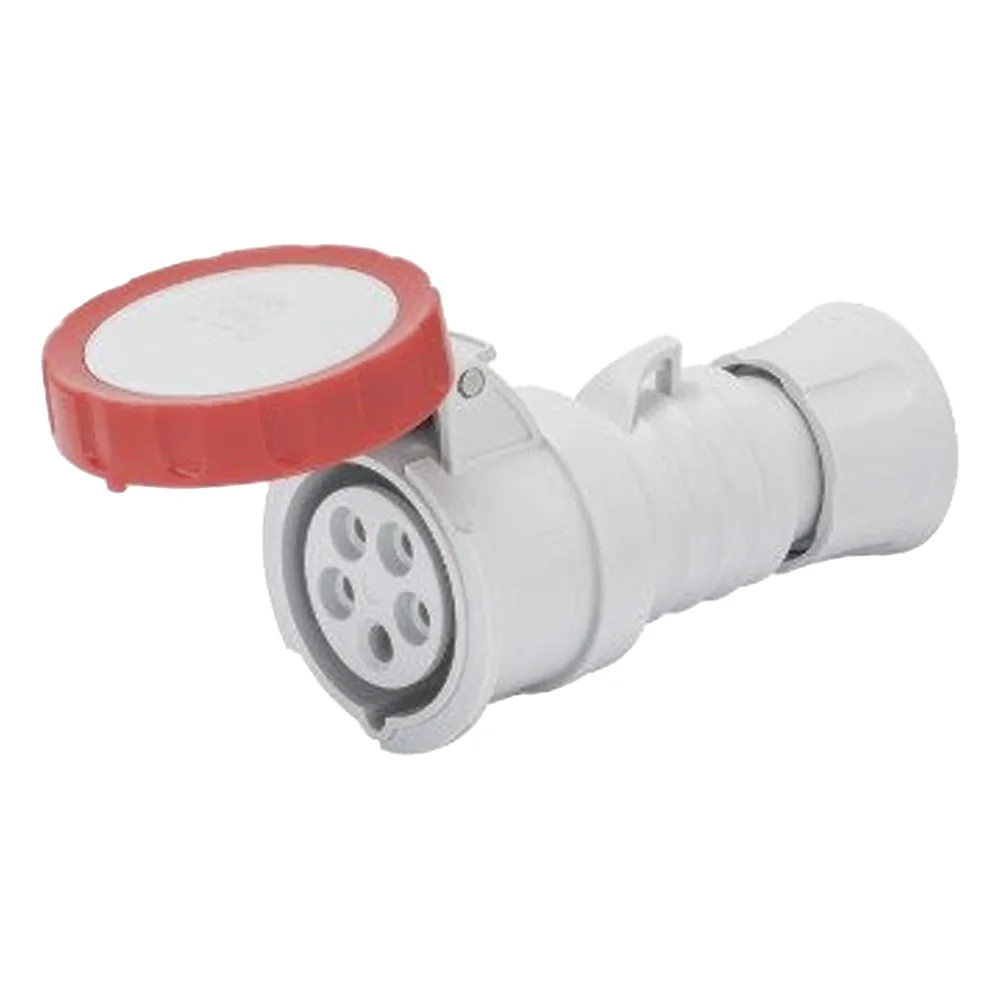 BASE MÓVIL RECTA HP - IP66/IP67/IP68/IP69 - 3P+N+T 16A 380-415V 50/60HZ - ROJO - 6H - CONEXIONADO DE TORNILLO