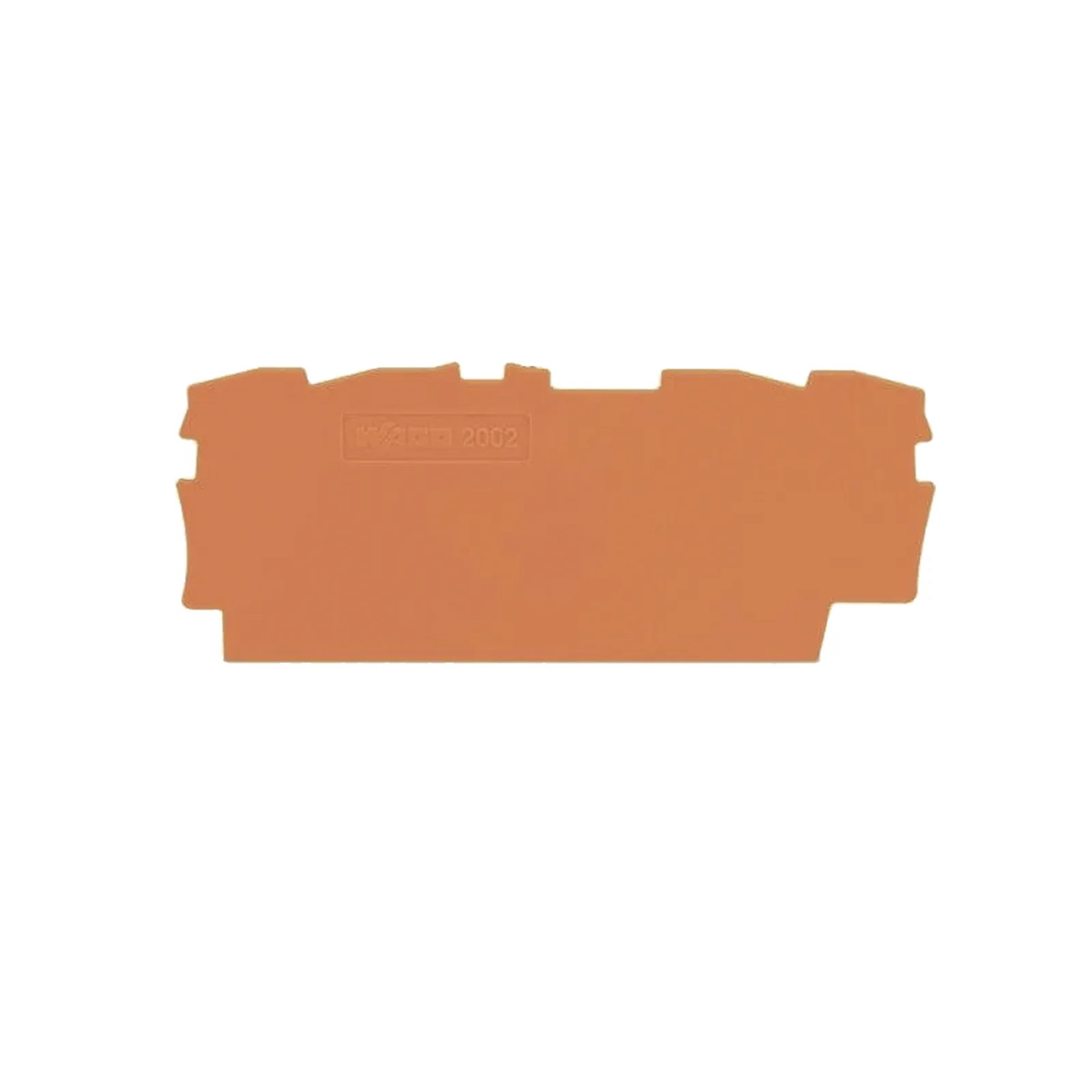 Placa Final e Intermedia / 0.8 mm Espesor / Naranja / Poliamida PA 66 / UL94 V0 / Montaje Tipo Encajable / 70 x 33 mm (2.756 x 1.299 in)