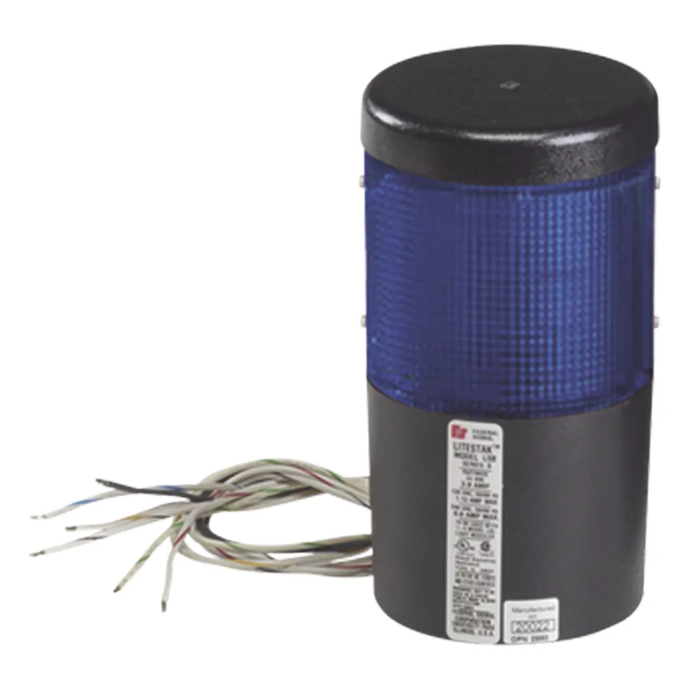 Módulo de Luz LED LITESTAK / Modelo LSLD-024-B / 24 VAC/DC / 0.080 A / Lente Azul / Plug-in / Uso Industrial