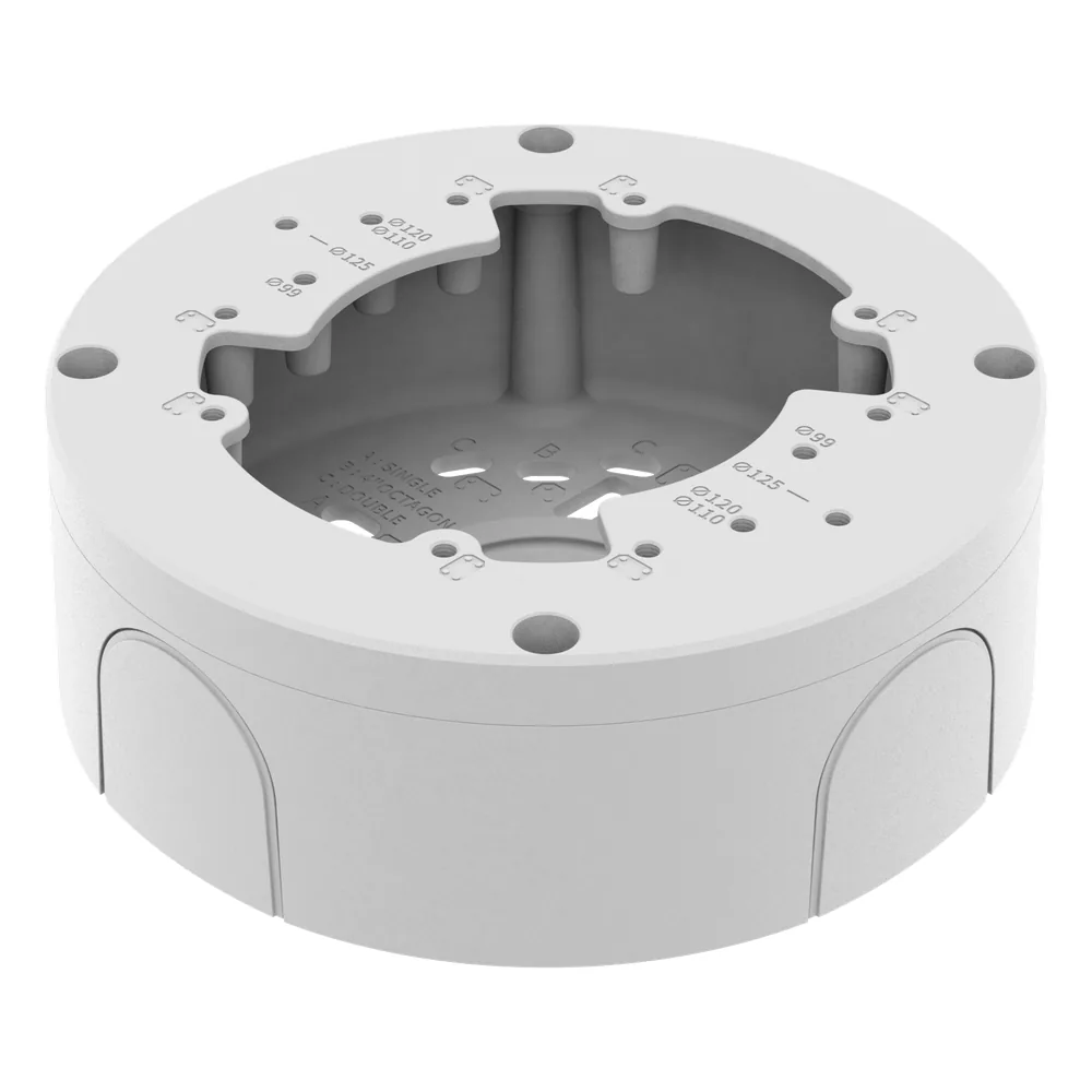 Caja de conexion para tipo Domo y Flat-eye Hanwha QNE-8011R, QNE-8021R, QND-6011, QNV-C8083R, QNV-C9083R