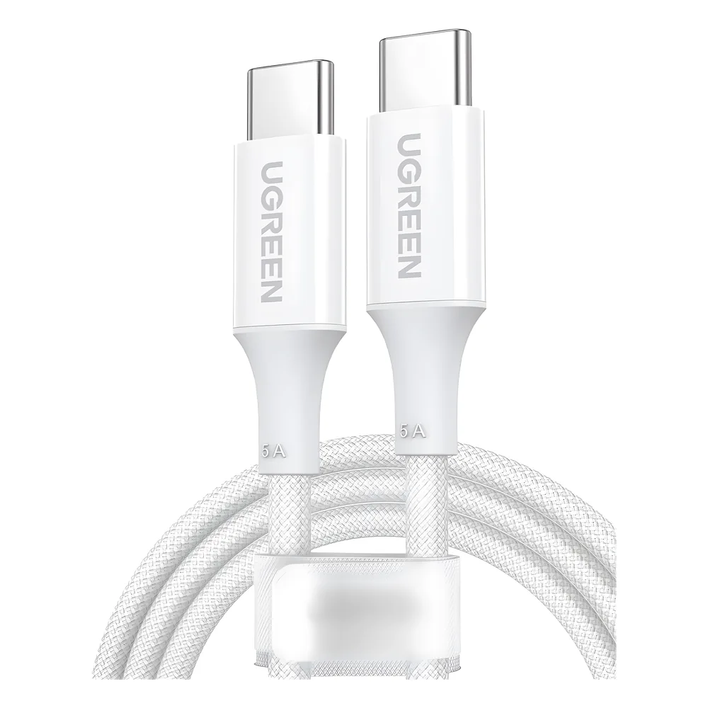 Cable USB-C a USB-C | 2 Metros | Potencia de Carga 100W | 20V 5A | PD3.0 | QC4.0/3.0/2.0 | FPC | AFC | 480 Mbps | Chip E-Market | Compatible con IPhone 15 | Carcasa de Aluminio | Nylon Trenzado.
