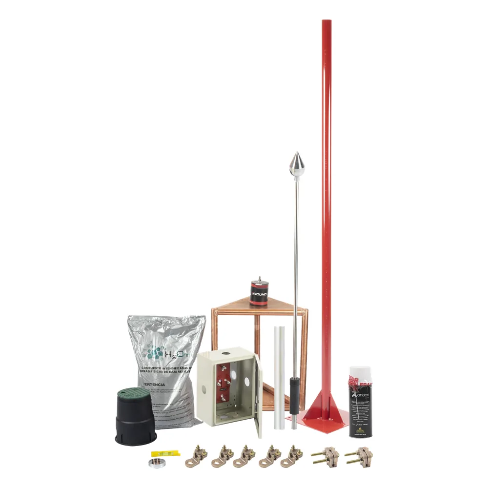 Kit Pararrayo con Accesorios para Protección de Diámetro de 200m.