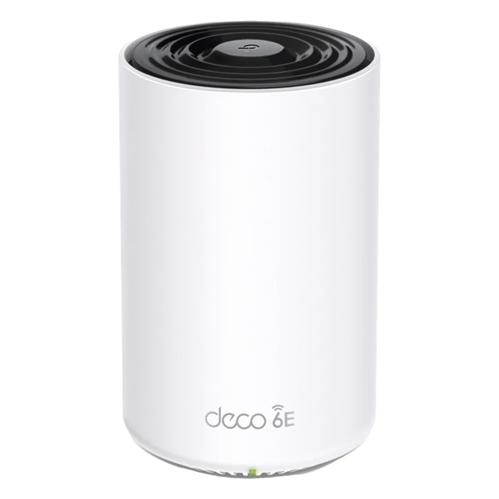 Router Inalámbrico MESH Interior para Hogar / Triple Banda Wi-Fi 6E AX5400 Mbps / 3 Puerto Gigabit WAN/LAN / 4 Antenas Internas / Administración Mediante la App Deco (iOS, Android) / Protección HomeShield