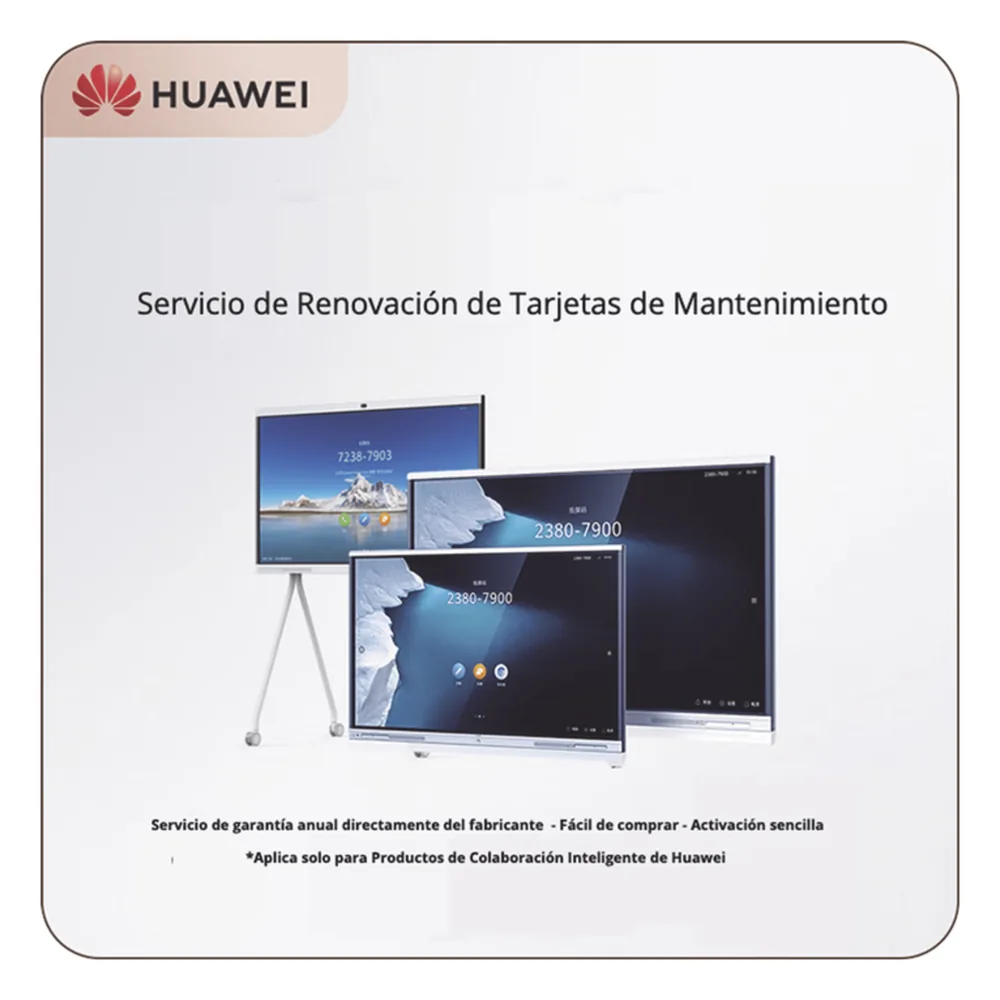 Tarjeta de Servicio de Mantenimiento HiCare RFR por un año para IdeaHub IHB2-65PU, IHB3-65SA y IHB2-65PB
