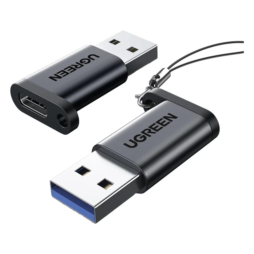 Adaptador USB 3.1 Tipo C a USB-A 3.0 |Carga y Sincronización de Datos | Admite Corriente de 3A | Transferencia de hasta 5 Gbps | Amplia Compatibilidad | Chip VL160 | Caja de Aluminio | Color Negro.