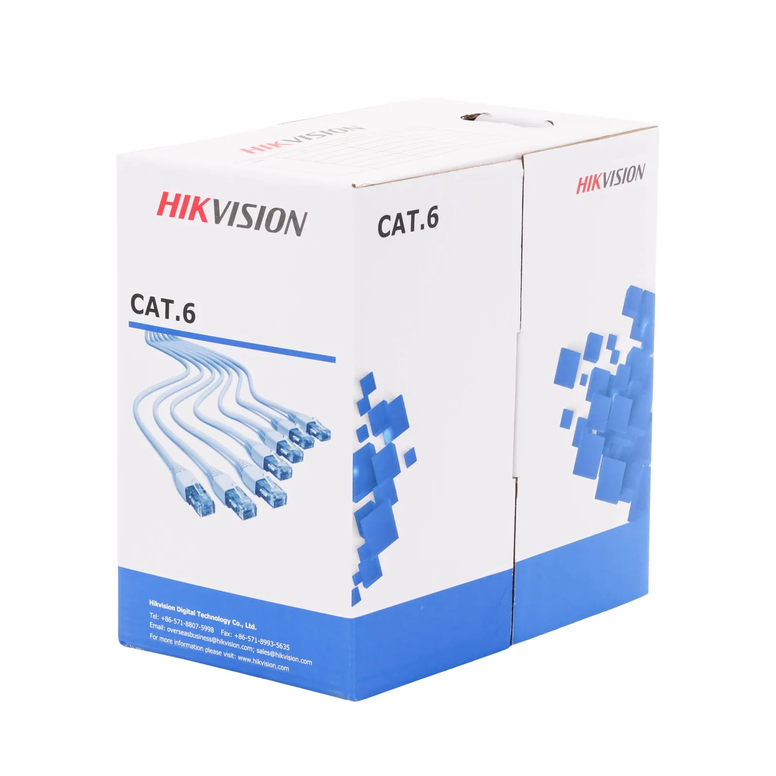 Bobina de Cable de 305 m (1000 ft) Cat 6 / 100% Cobre / Color Azul / Uso en Interior / PVC
