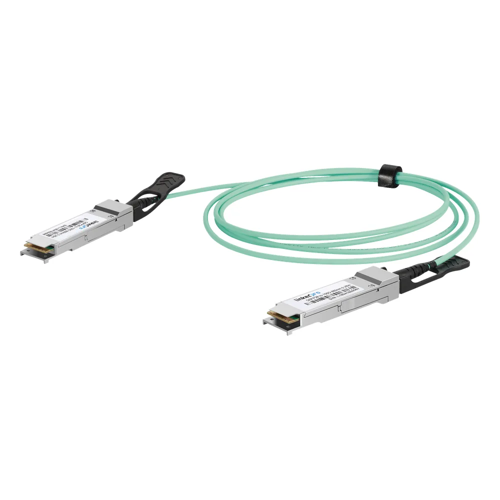 Cable AOC QSFP28 de 100 Gbps a 100 Gbps / Cable de fibra óptica Activo / Longitud: 1 metro