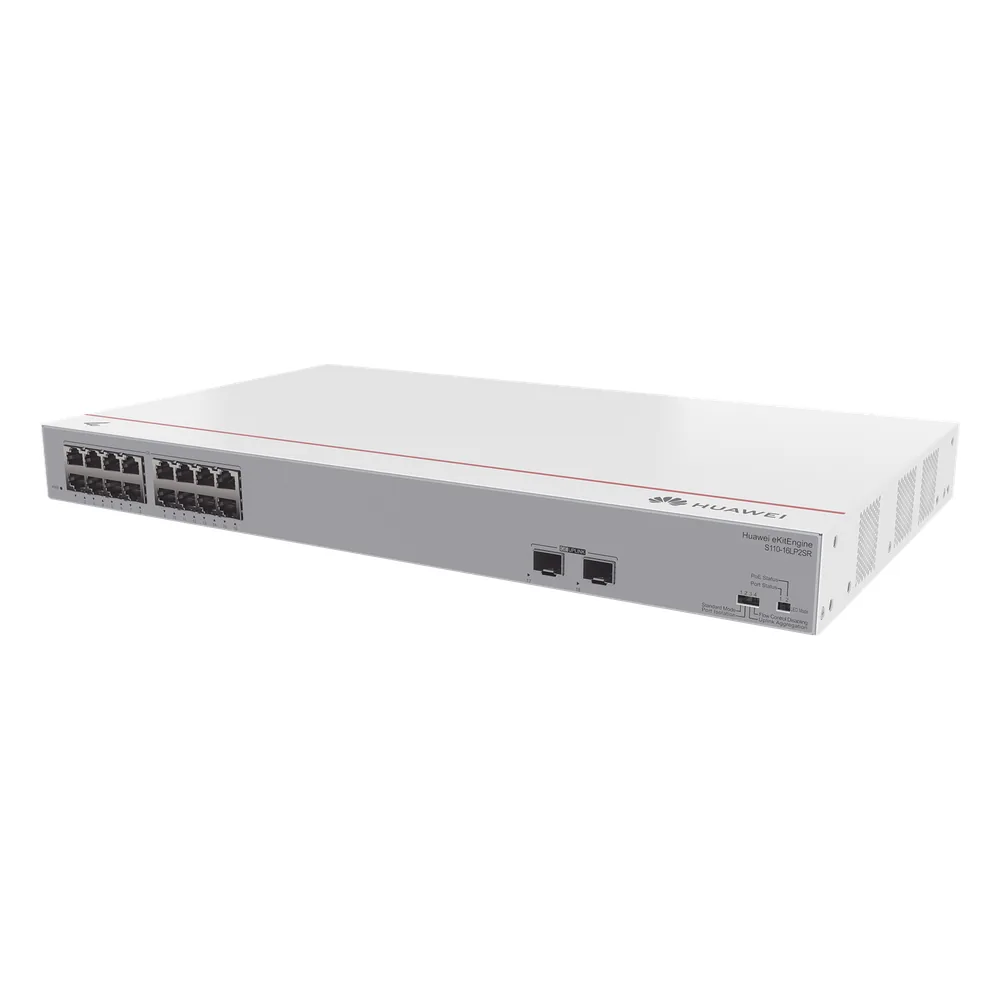 Switch Gigabit No Administrable PoE / 16 puertos 10/100/1000 Mbps (PoE) / 2 Puertos SFP Uplink / 124W