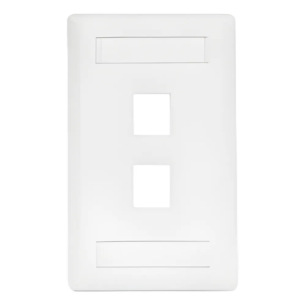 Placa Frontal para 2 Puertos Teléfono/Datos/Multimedia/ Color Blanco