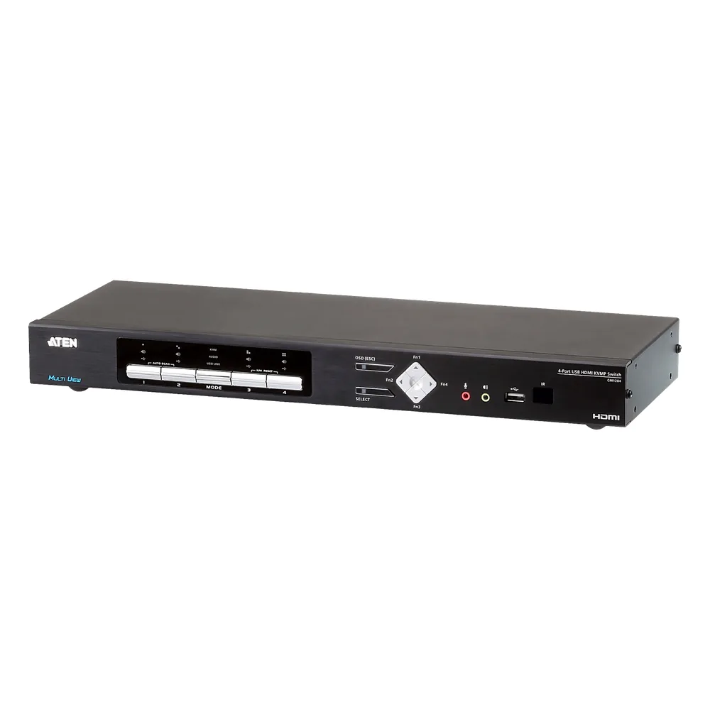 Switch KVMP Multi-View HDMI 4 Puertos USB | Resolución 4K 4096 x 2160 @ 30 Hz | Quad View | PiP / PbP / PoP | Boundless Switching | Daisy Chain Control | Video DynaSync | EDID Expert