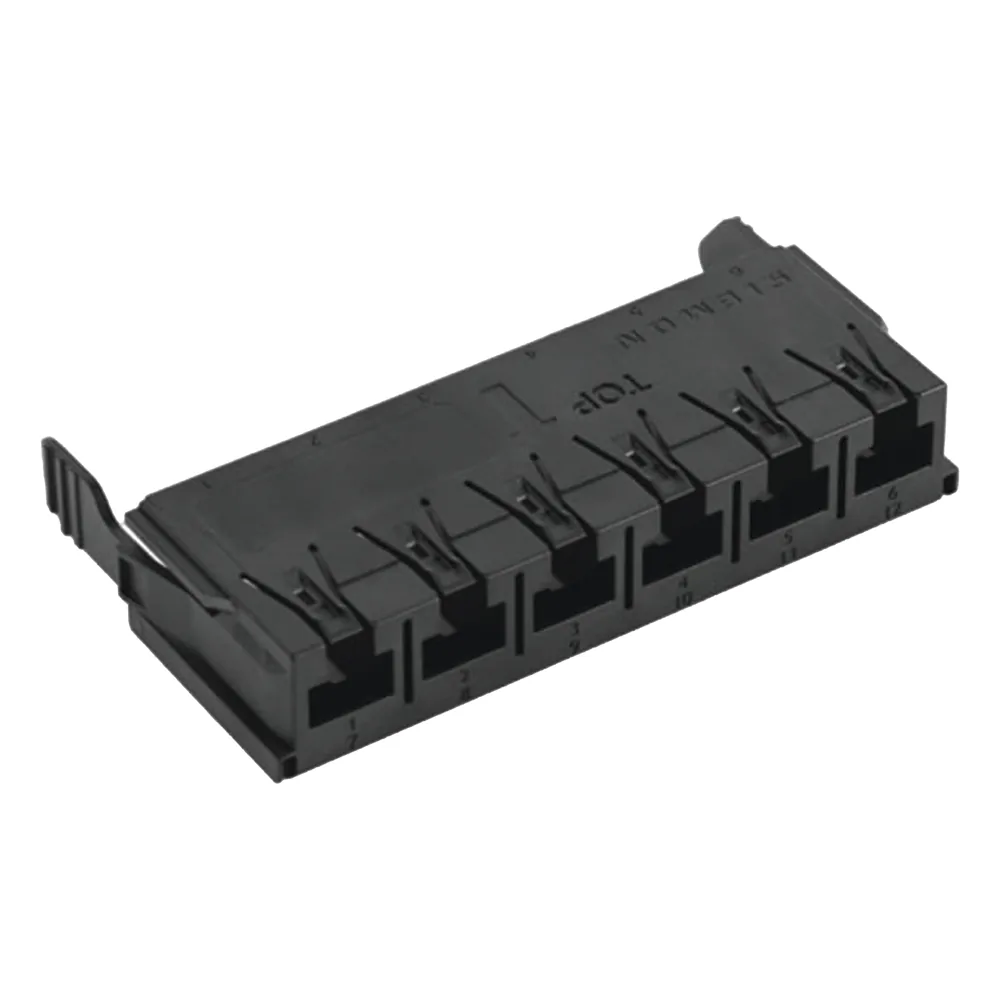 Copper, Adapter Plate, Lightverse Combo, Empty, UTP, 6 Port, Black