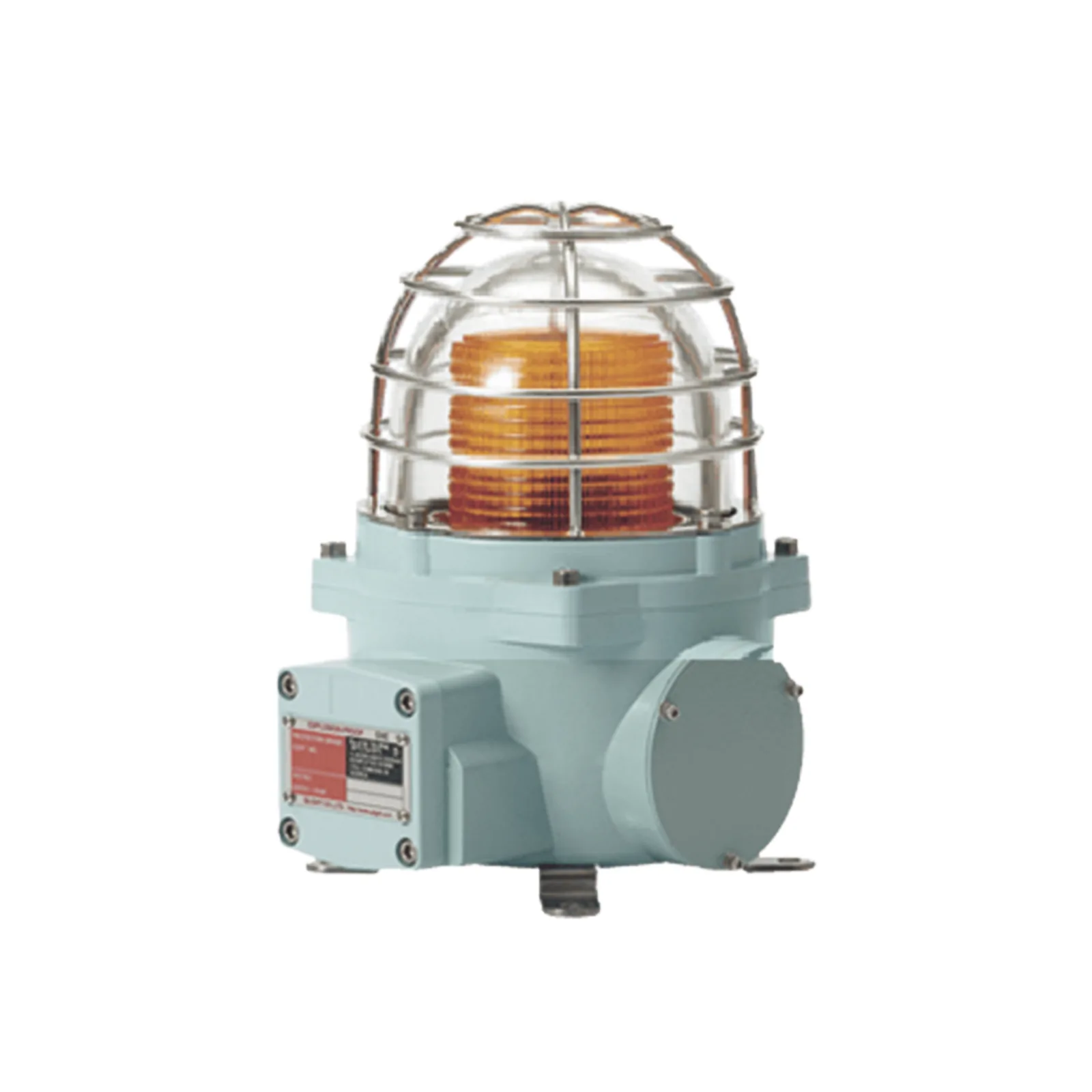Señal Luminosa Antiexplosión LED / 12-24V DC / Color Ámbar / Certificación ATEX-IECEx / IP66 / Zona 1 y 2 / Función Luz Fija y Parpadeo