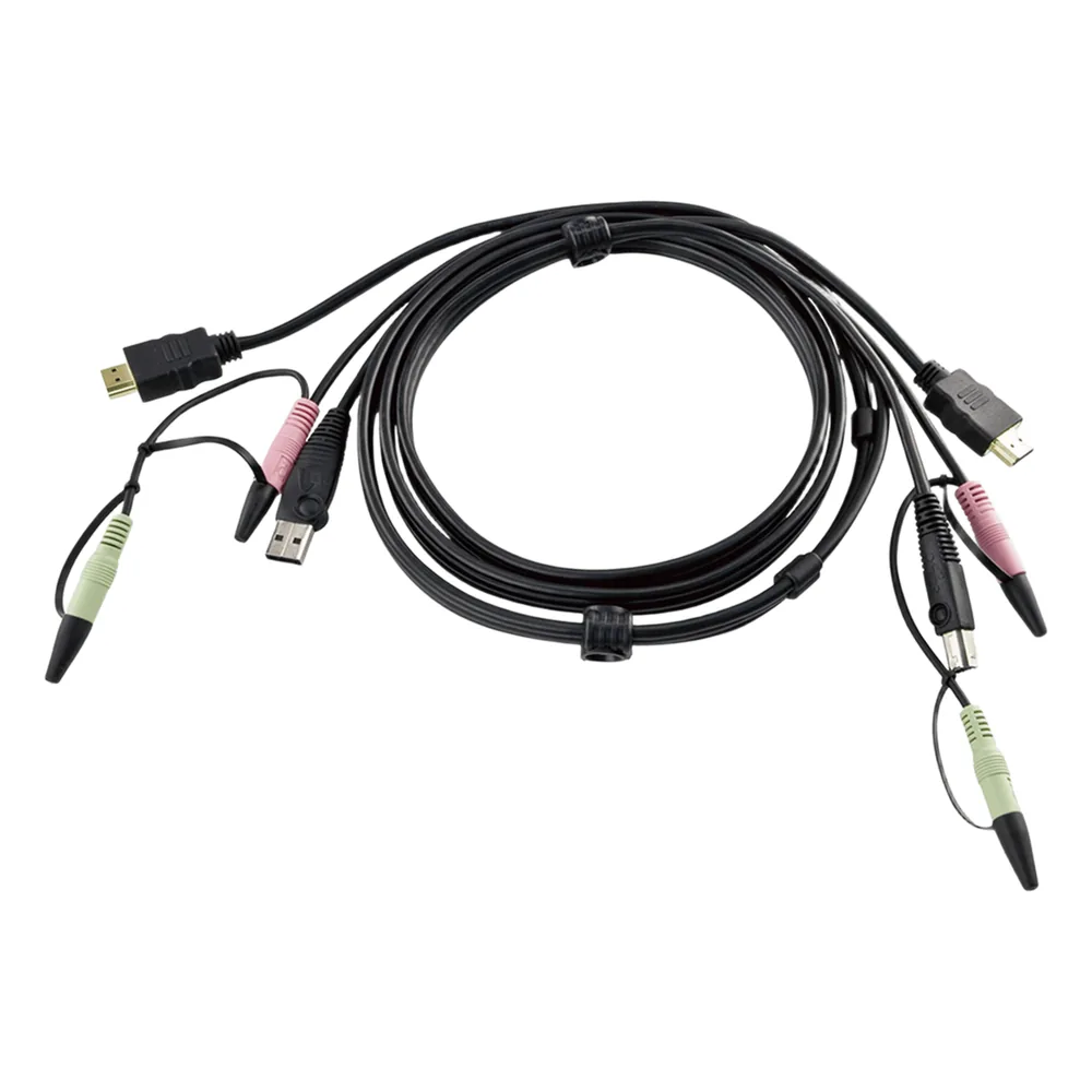 Cable KVM USB HDMI | Audio | 1.8m | Conexión de PC a Conmutador KVM | Compatible con Conmutadores ATEN