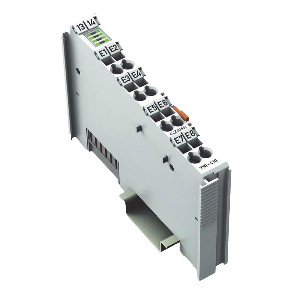 Módulo de Entrada Digital / 8 Canales / 24 VDC / Filtro 3 ms / Aislamiento 500 V / CAGE CLAMP® / DIN Rail / IP20